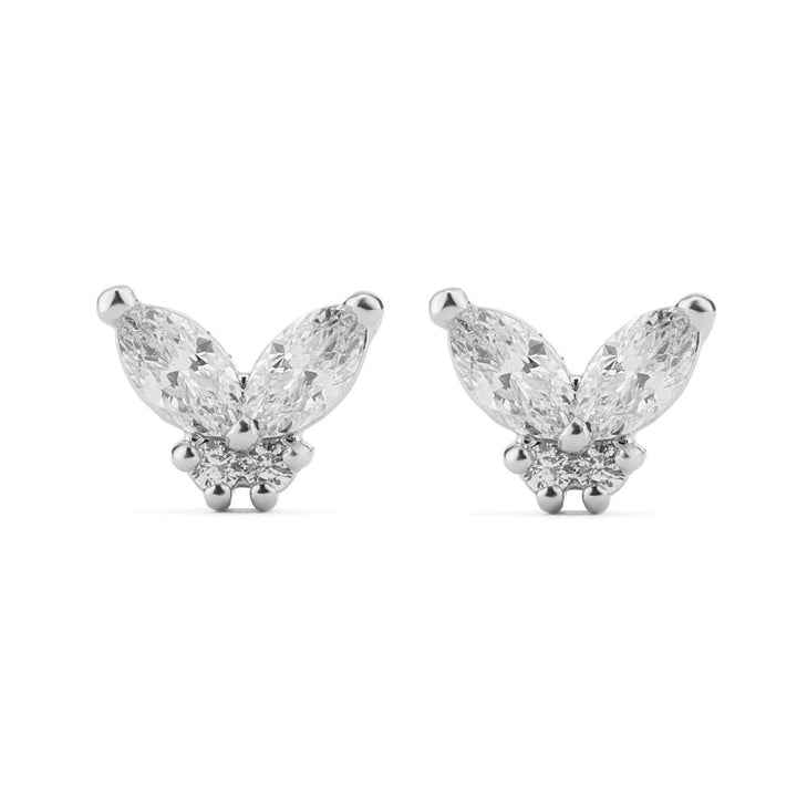 Silver Flutter Studs
