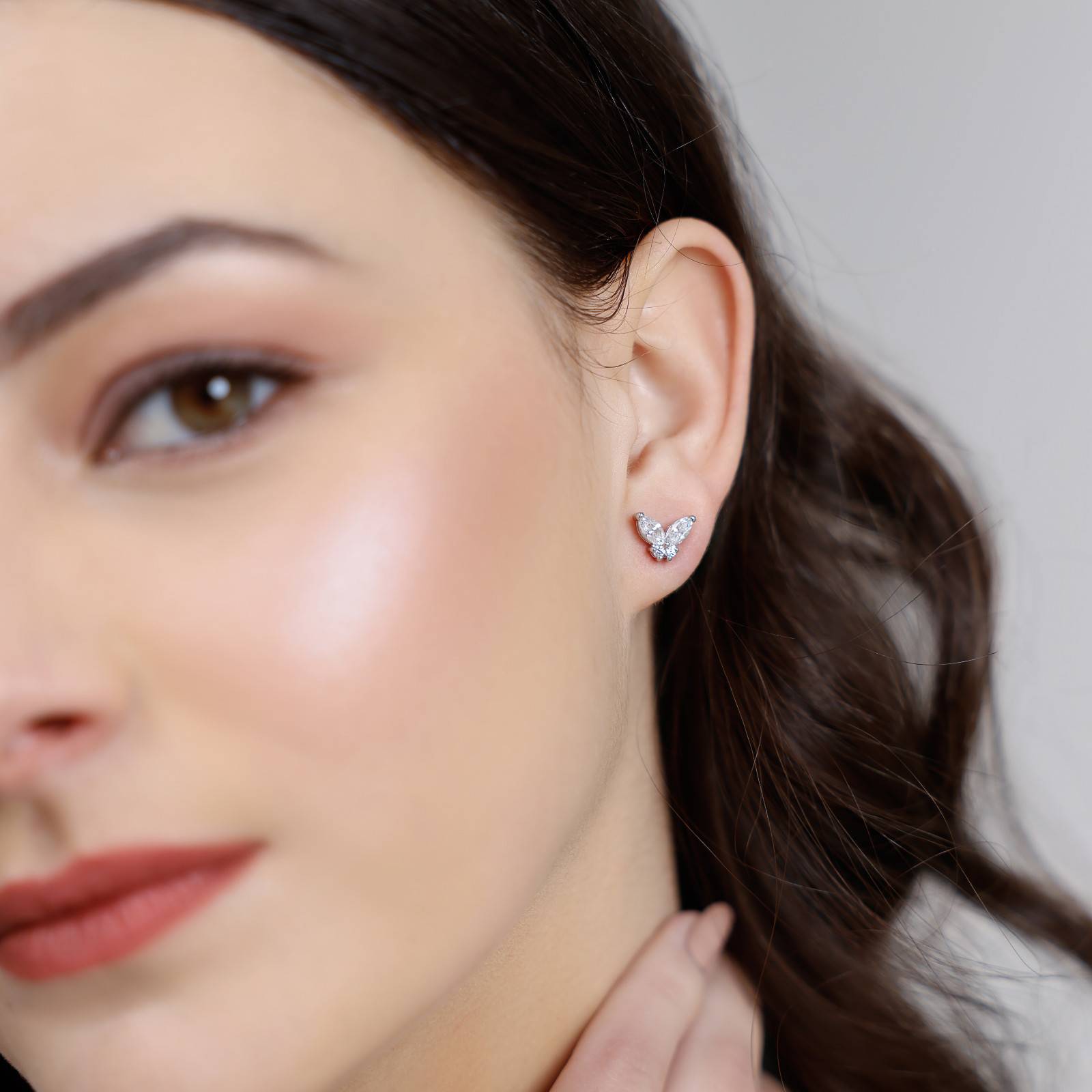 Silver Flutter Studs