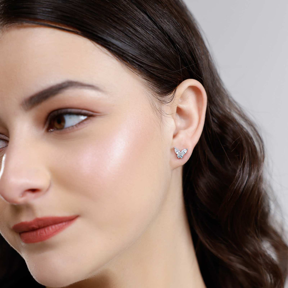 Silver Flutter Studs