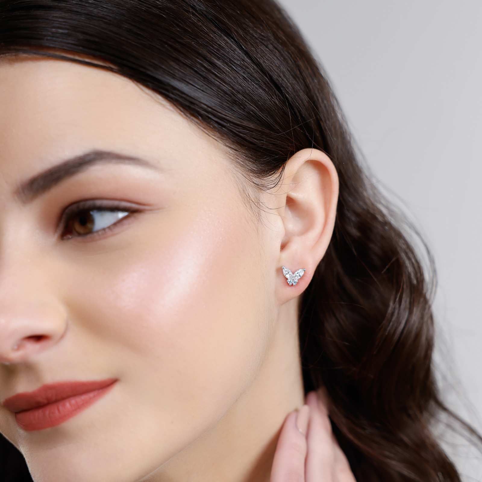 Silver Flutter Studs