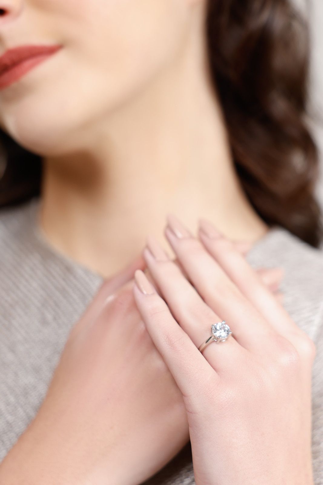 Silver Set Solitaire Ring