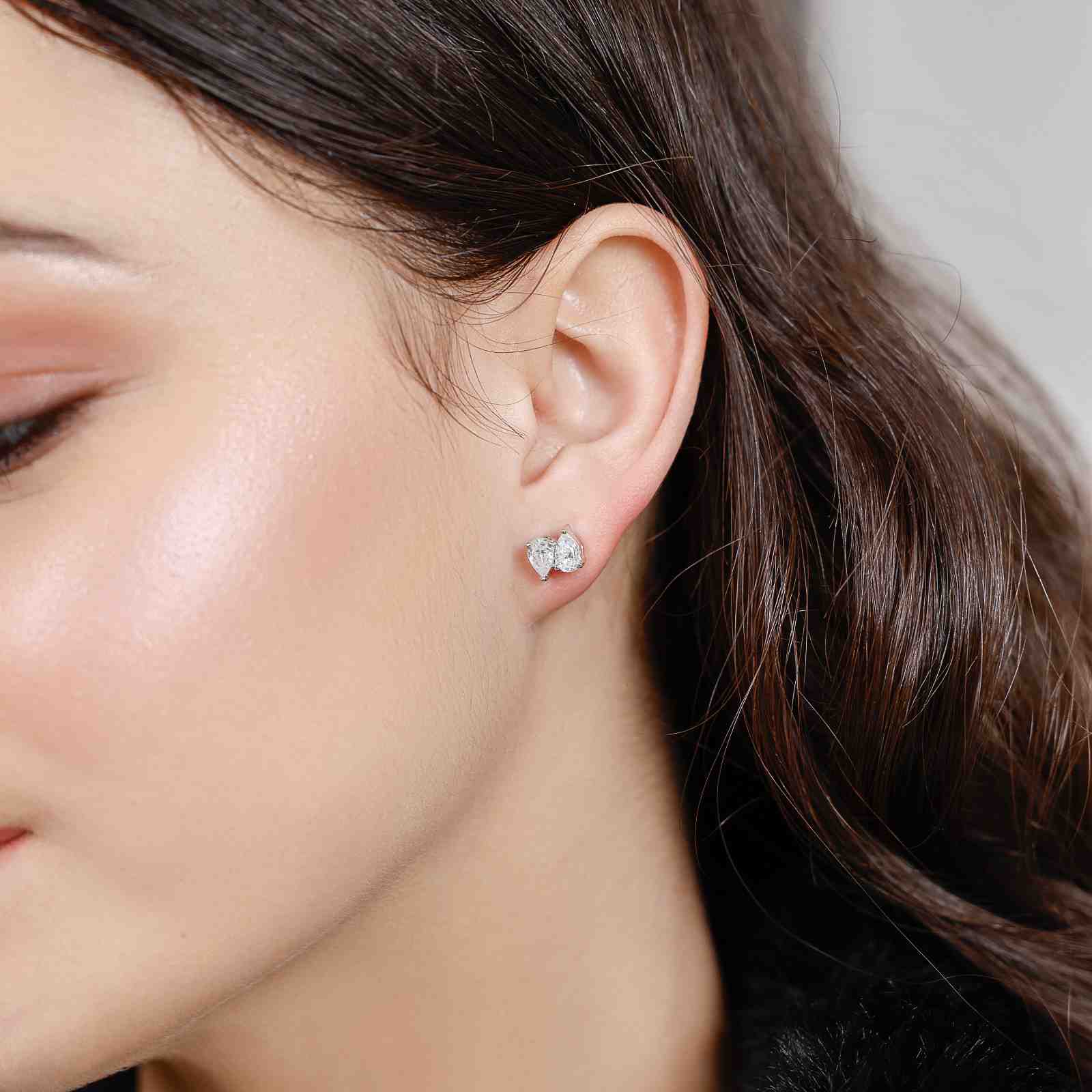 Double Pear Studs
