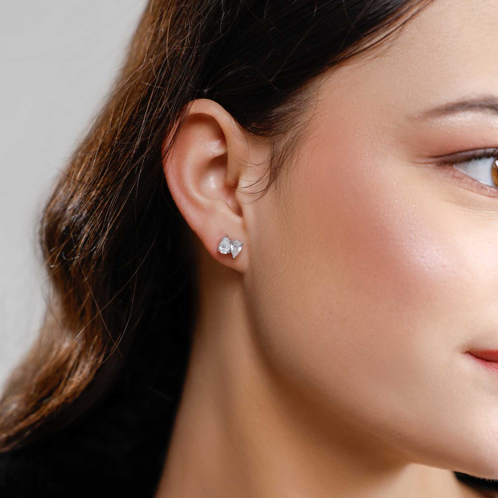 Double Pear Studs