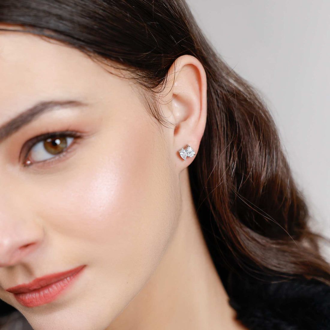 Double Pear Studs