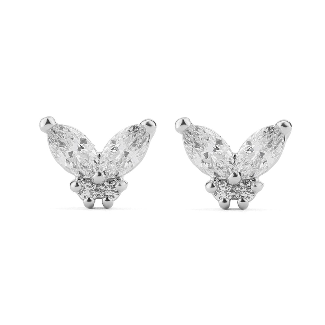 Silver Flutter Studs