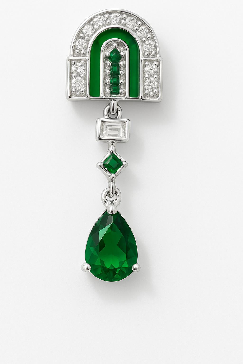 Emerald Arch Earring