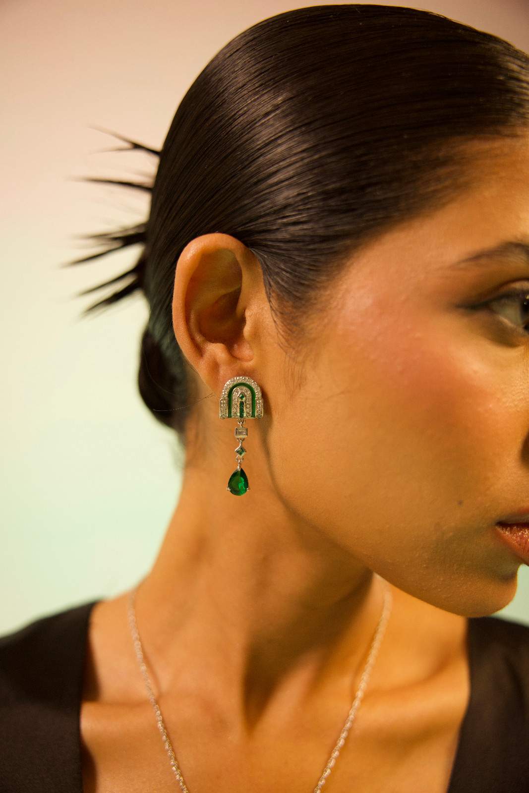 Emerald Arch Earring