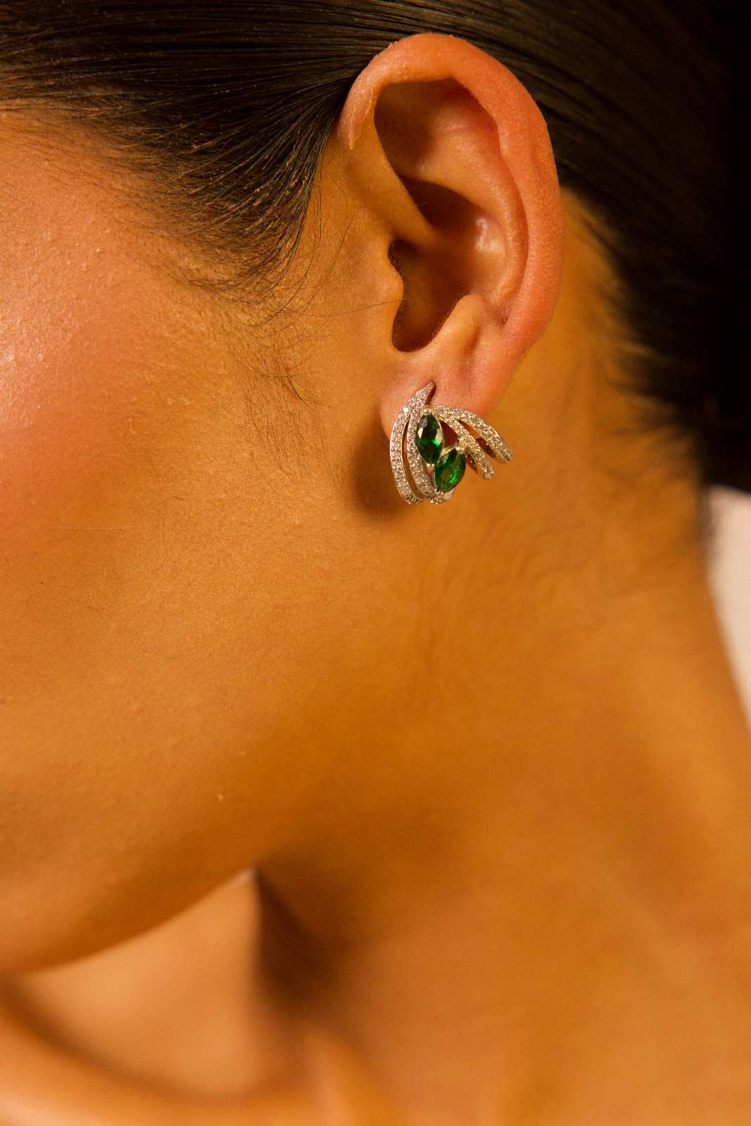 Emerald Fern Earring